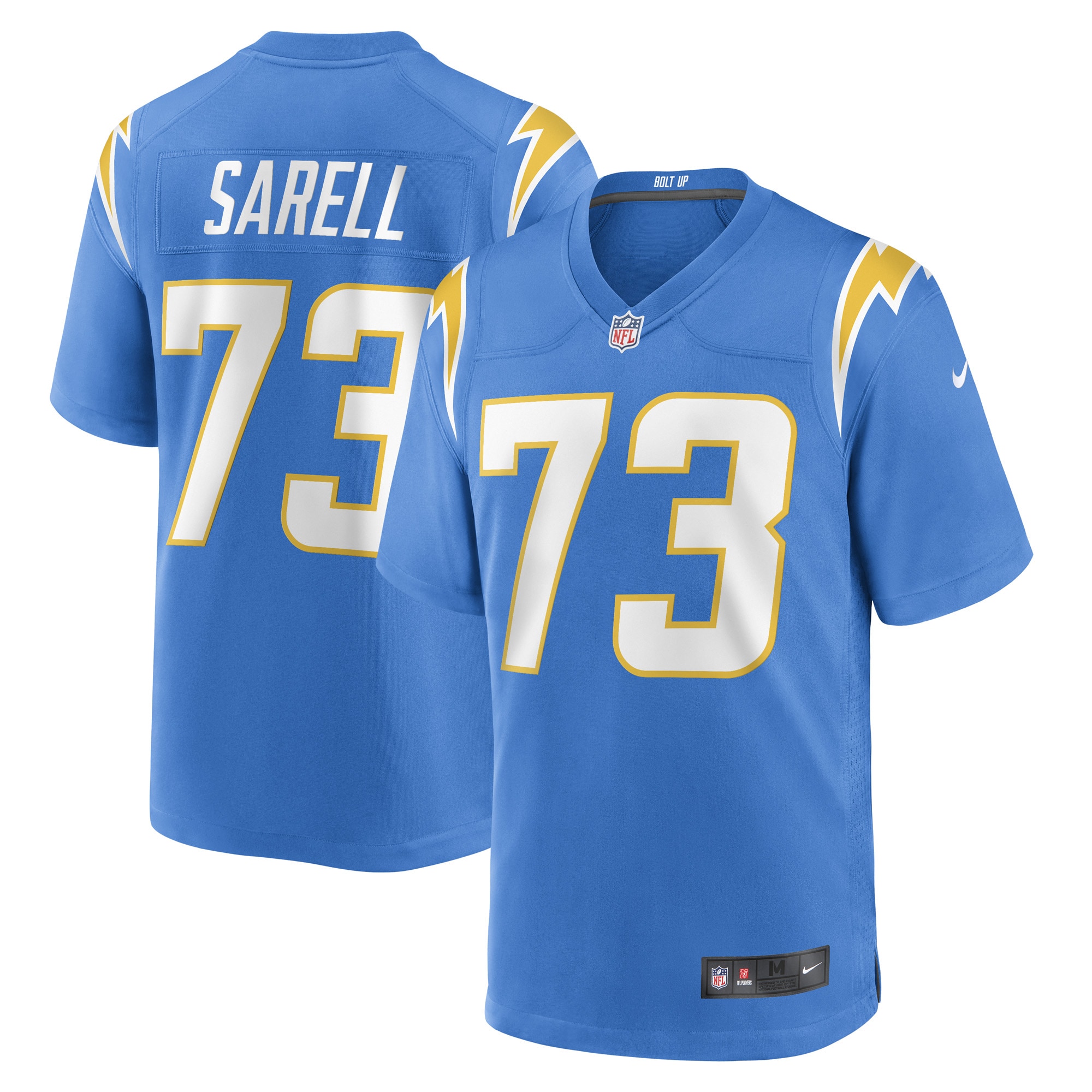 Los Angeles Chargers Foster Sarell Powder Blue Game Player NFL Jersey Men's