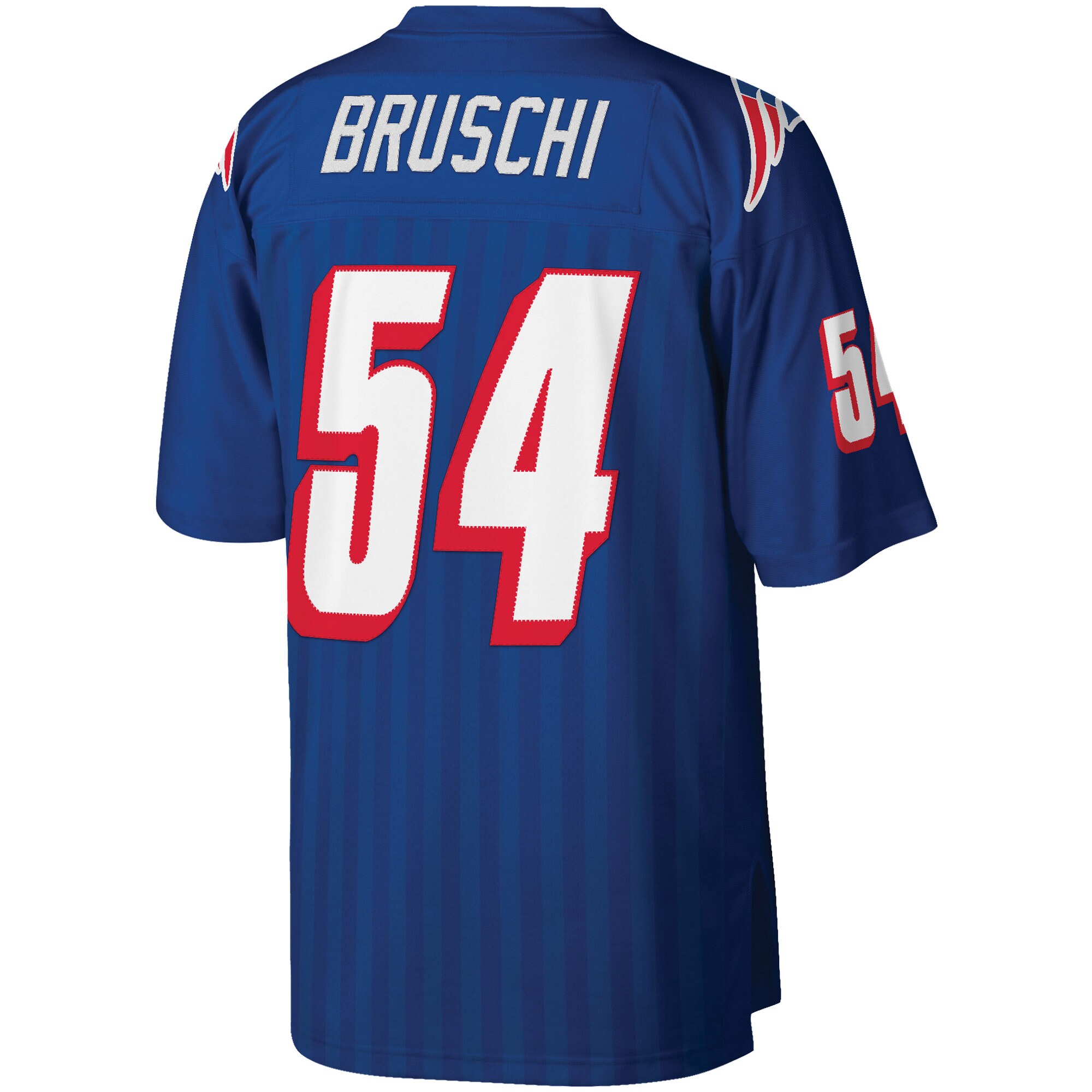New England Patriots Tedy Bruschi Mitchell Ness Royal Big Tall 1996 Retired Player NFL Jersey Men's