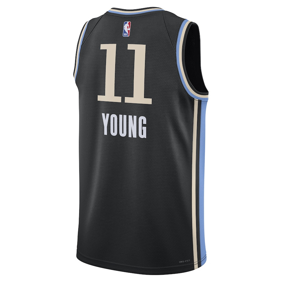 Trae Young 11 Atlanta Hawks 2023/24 Swingman City Editio Unisex Black NBA Jersey Unisex