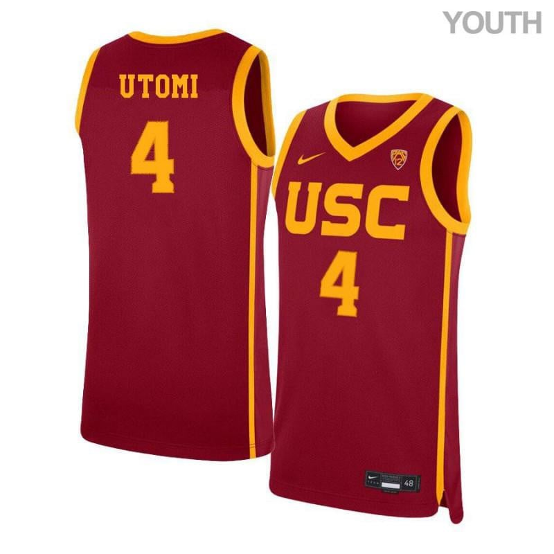4 Daniel Utomi Red Elite USC Trojans NCAA Jersey Youth