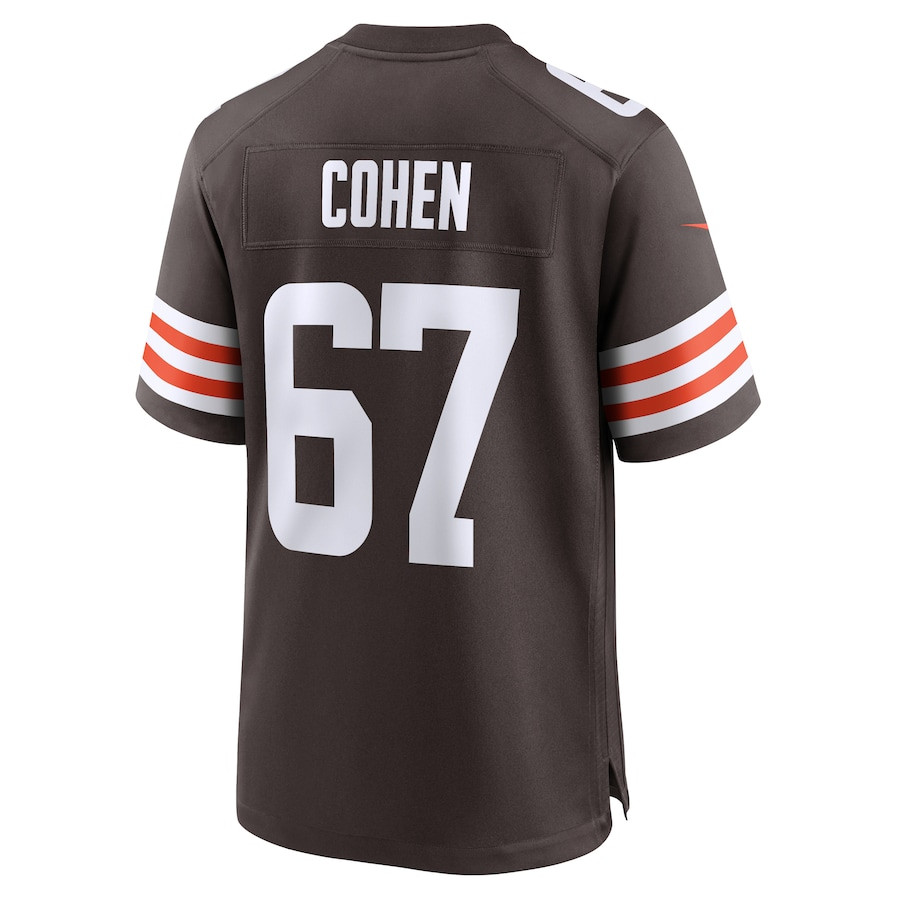 Javion Cohen 67 Cleveland Browns Team Game Brown NFL Jersey Men's