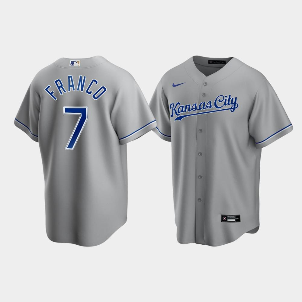 Kansas City Royals Maikel Franco 7 Gray Road MLB Jersey Men's
