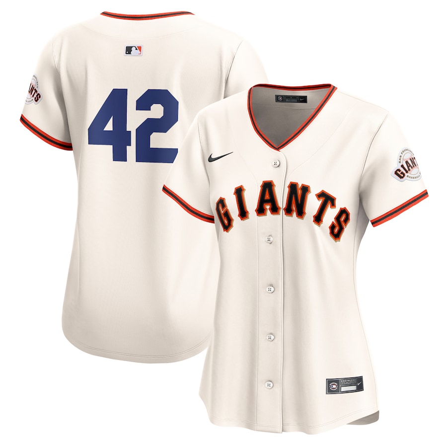San Francisco Giants Women's 2024 Jackie Robinson Day Home Limited Jersey Cream