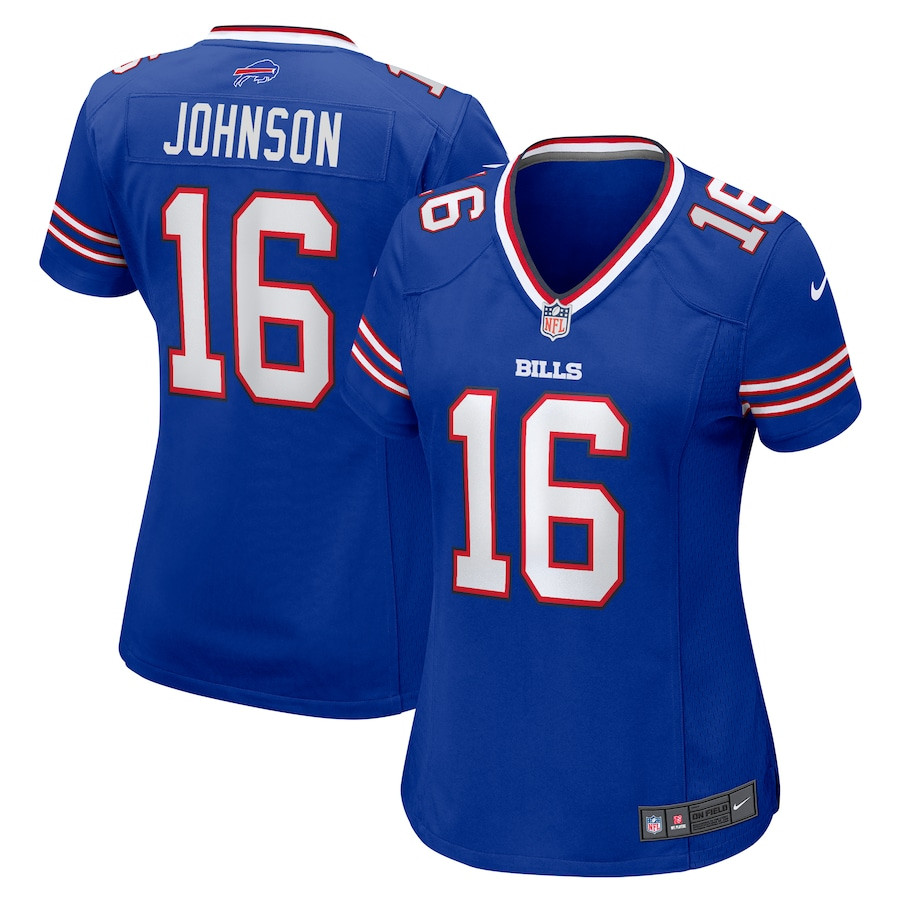 Xavier Johnson 16 Buffalo Bills Game Royal NFL Jersey Women's