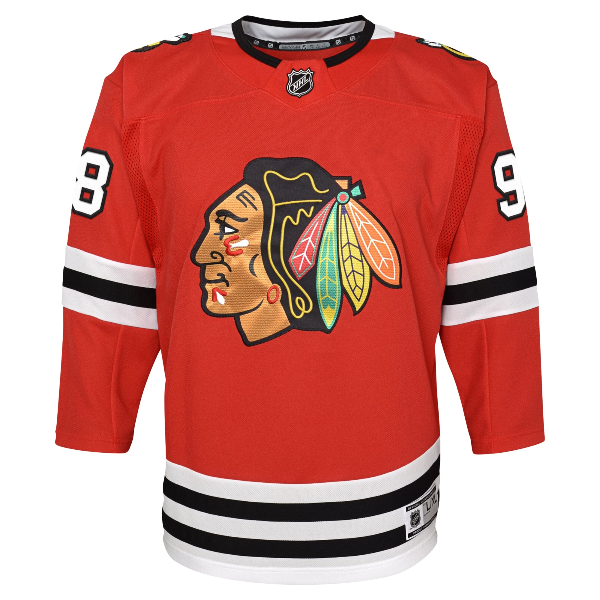 Chicago Blackhawks Connor Bedard Red Home Premier Player NHL Jersey Youth