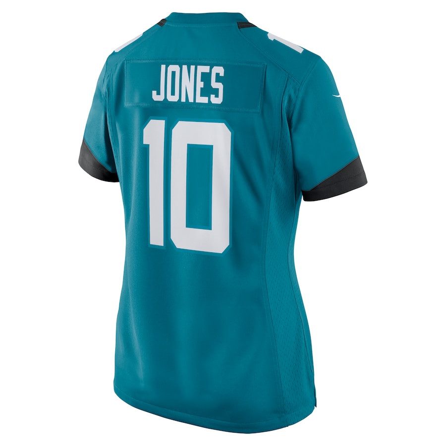 Mac Jones 10 Jacksonville Jaguars Alternate Game Teal NFL Jersey Women's