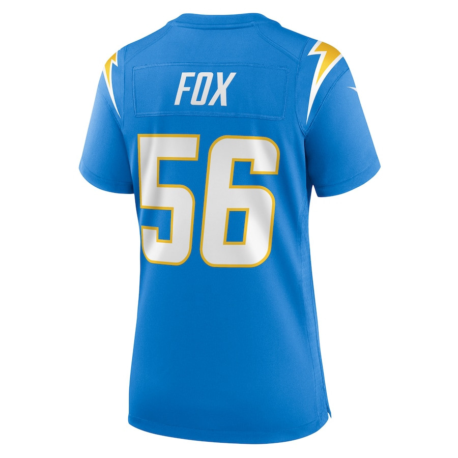 Morgan Fox 56 Los Angeles Chargers Game Powder Blue NFL Jersey Women's