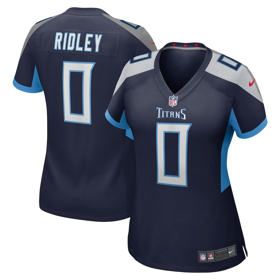 Calvin Ridley 0 Tennessee Titans Game Navy NFL Jersey Women's