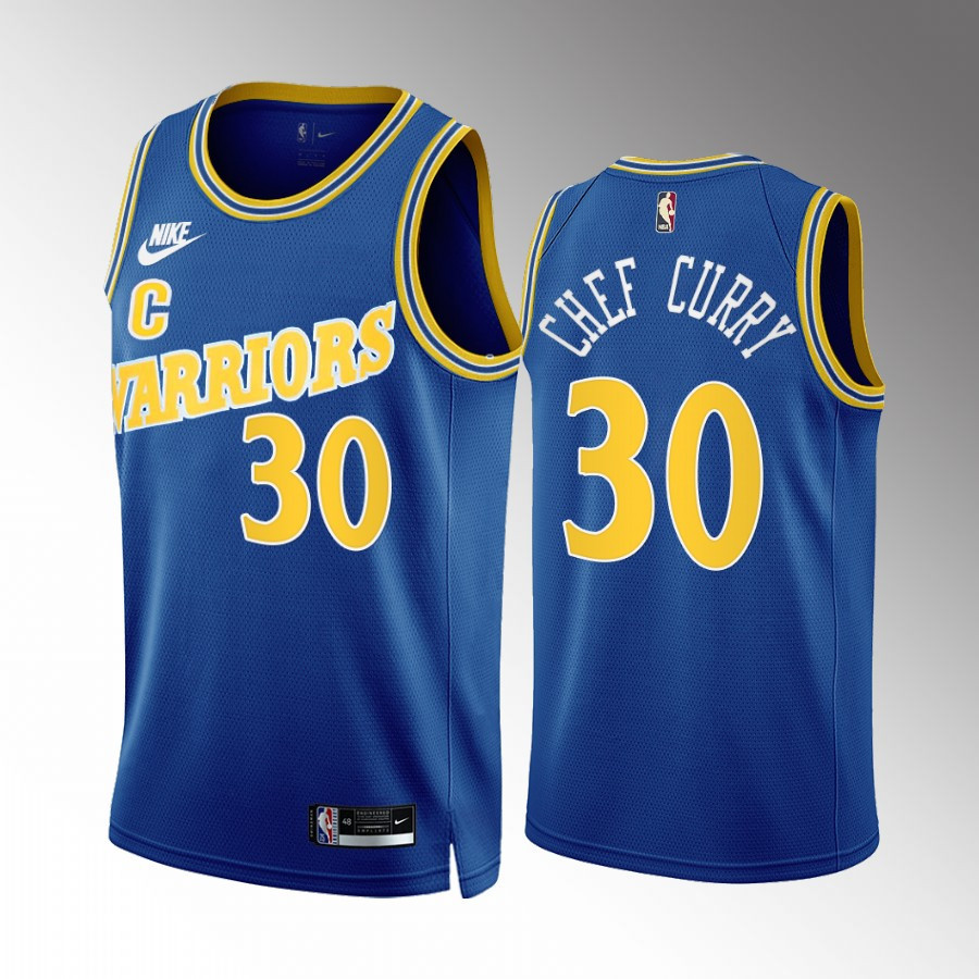 Stephen Curry Chef Curry 30 Golden State Warriors Royal Classic NBA Jersey Men's