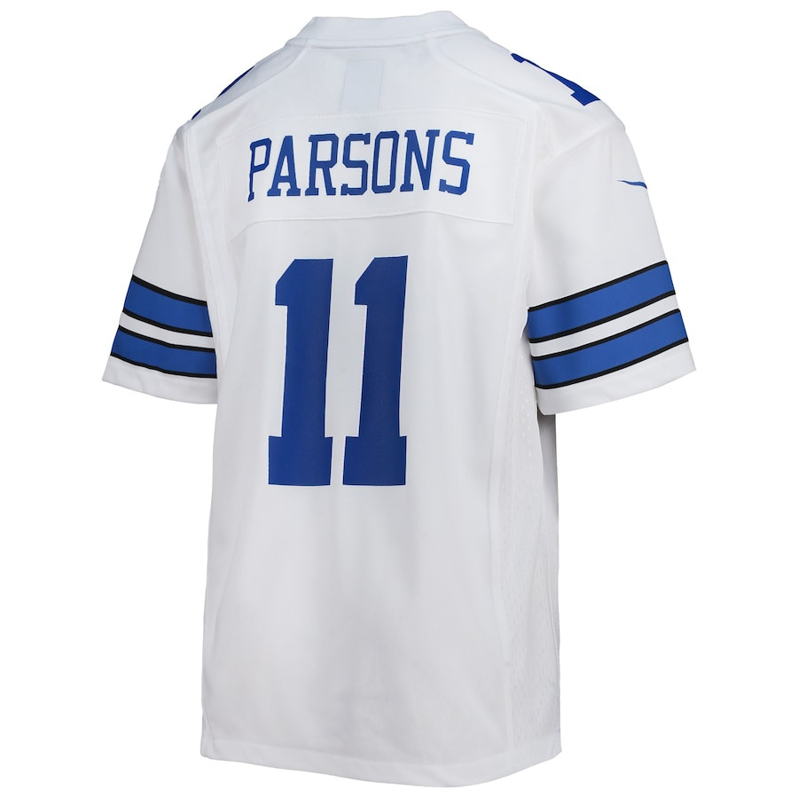 Micah Parsons 11 Dallas Cowboys Game White NFL Jersey Youth