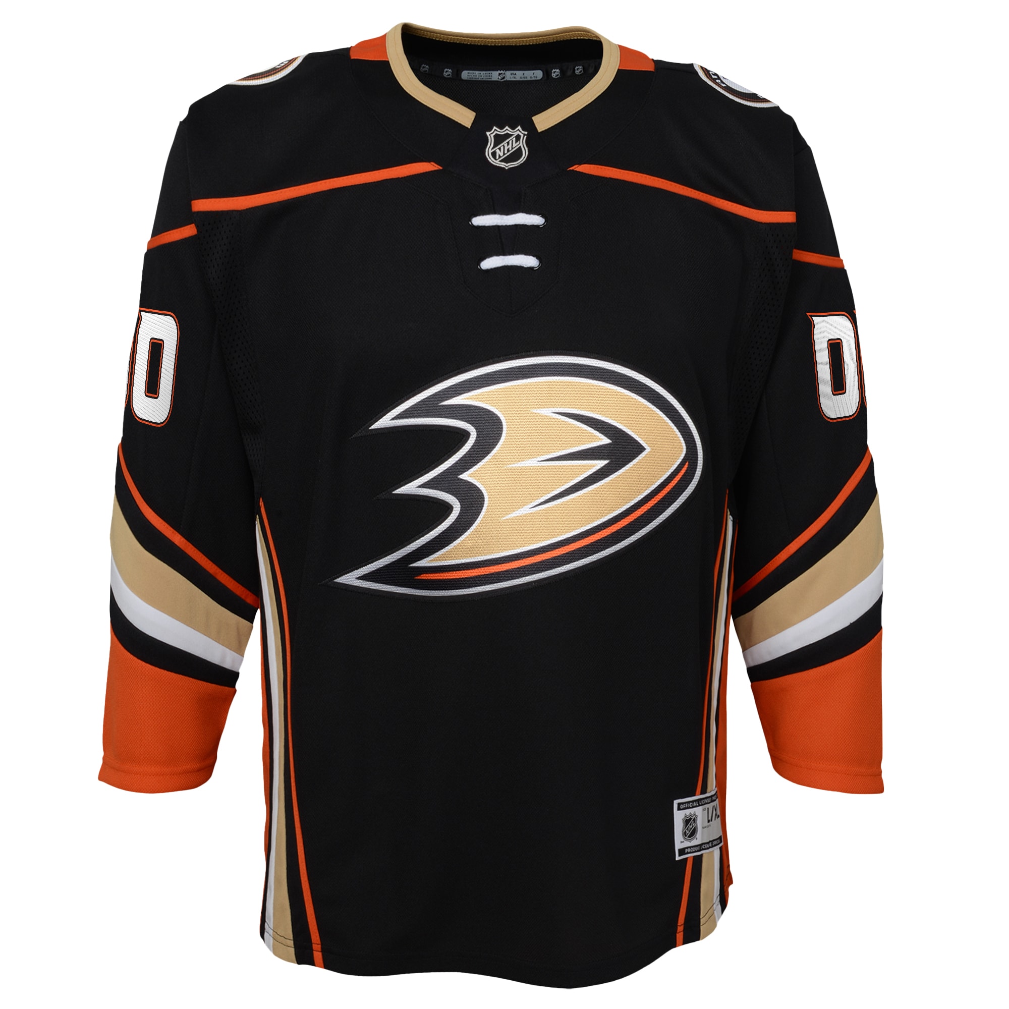 Anaheim Ducks Black Home Premier Custom NHL Jersey Youth