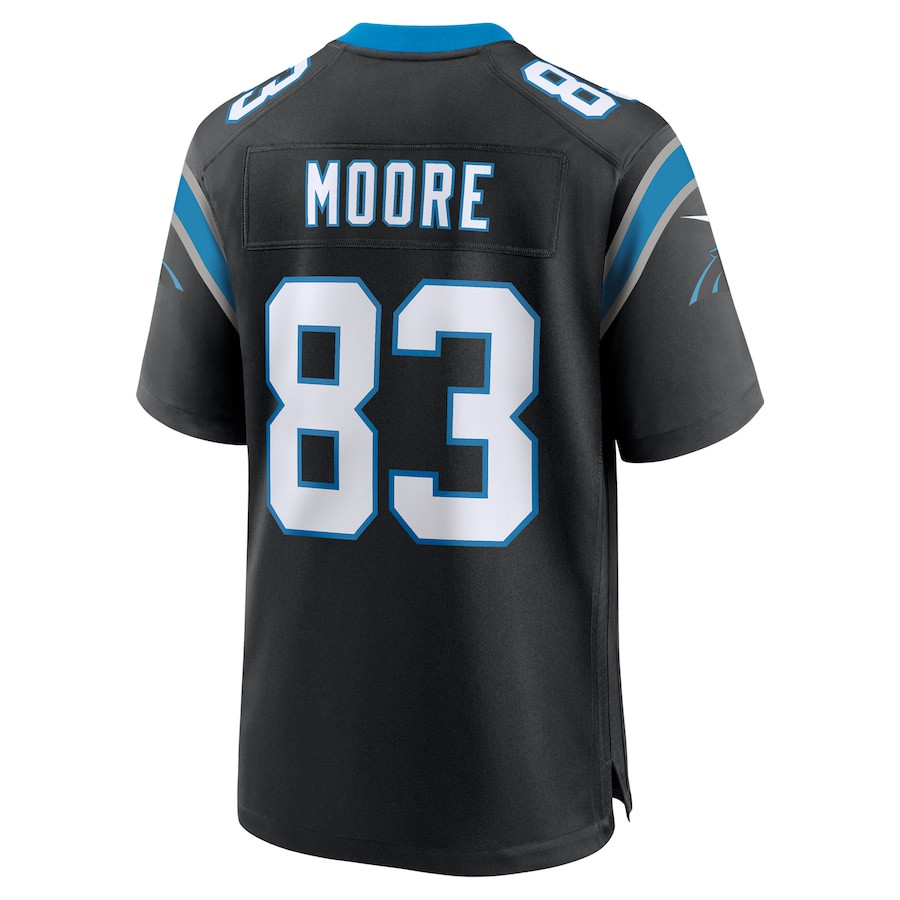 David Moore 83 Carolina Panthers Game Black NFL Jersey Men's