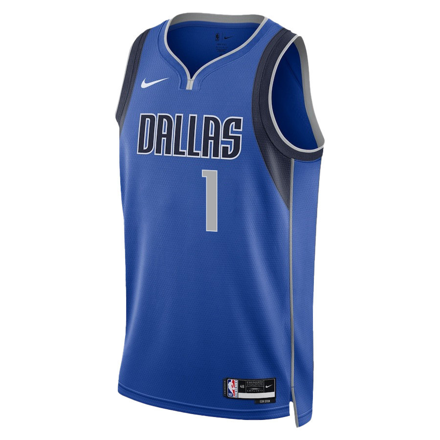 Jaden Hardy 1 Dallas Mavericks 2024 FINALS PATCH Swingman Icon Edition Blue NBA Jersey Men's