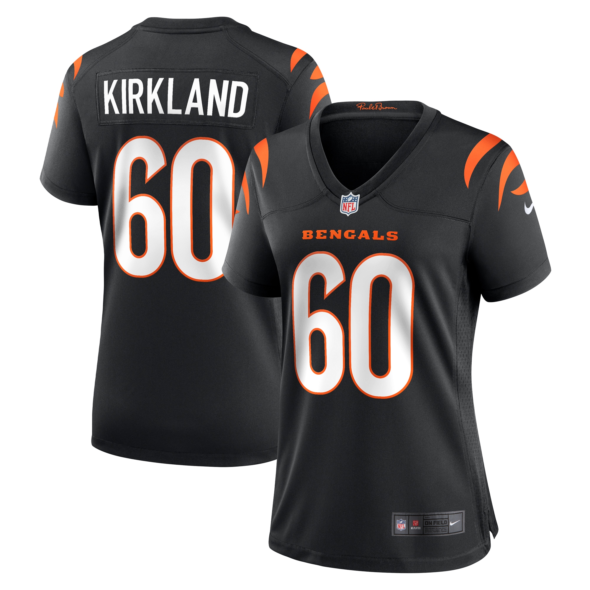 Cincinnati Bengals Jaxson Kirkland Black Team Game NFL Jersey Women's