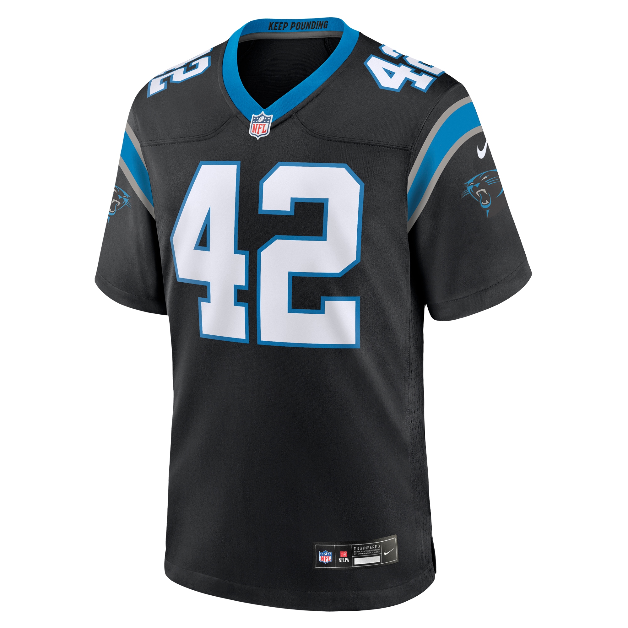 Carolina Panthers Sam Franklin Jr. Black Team Game NFL Jersey Men's