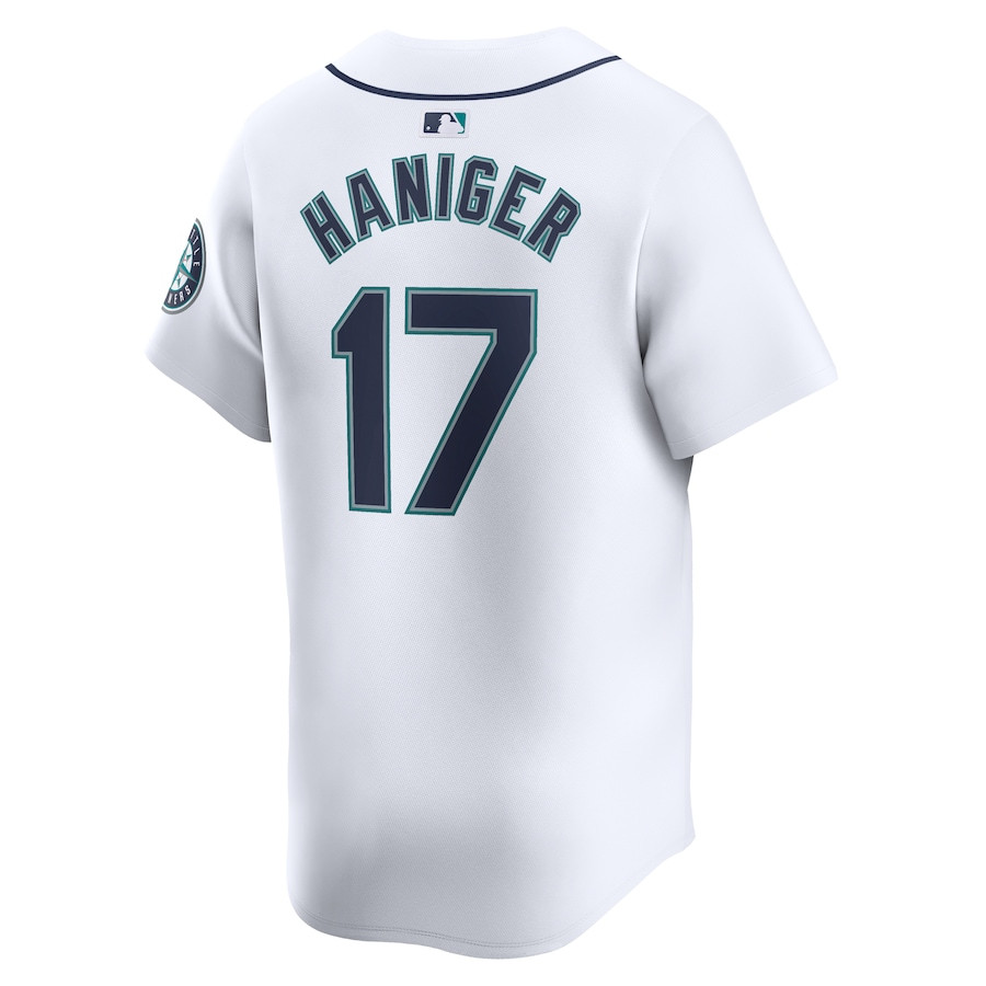 Mitch Haniger 17 Seattle Mariners Home Limited Player White MLB Jersey Men's