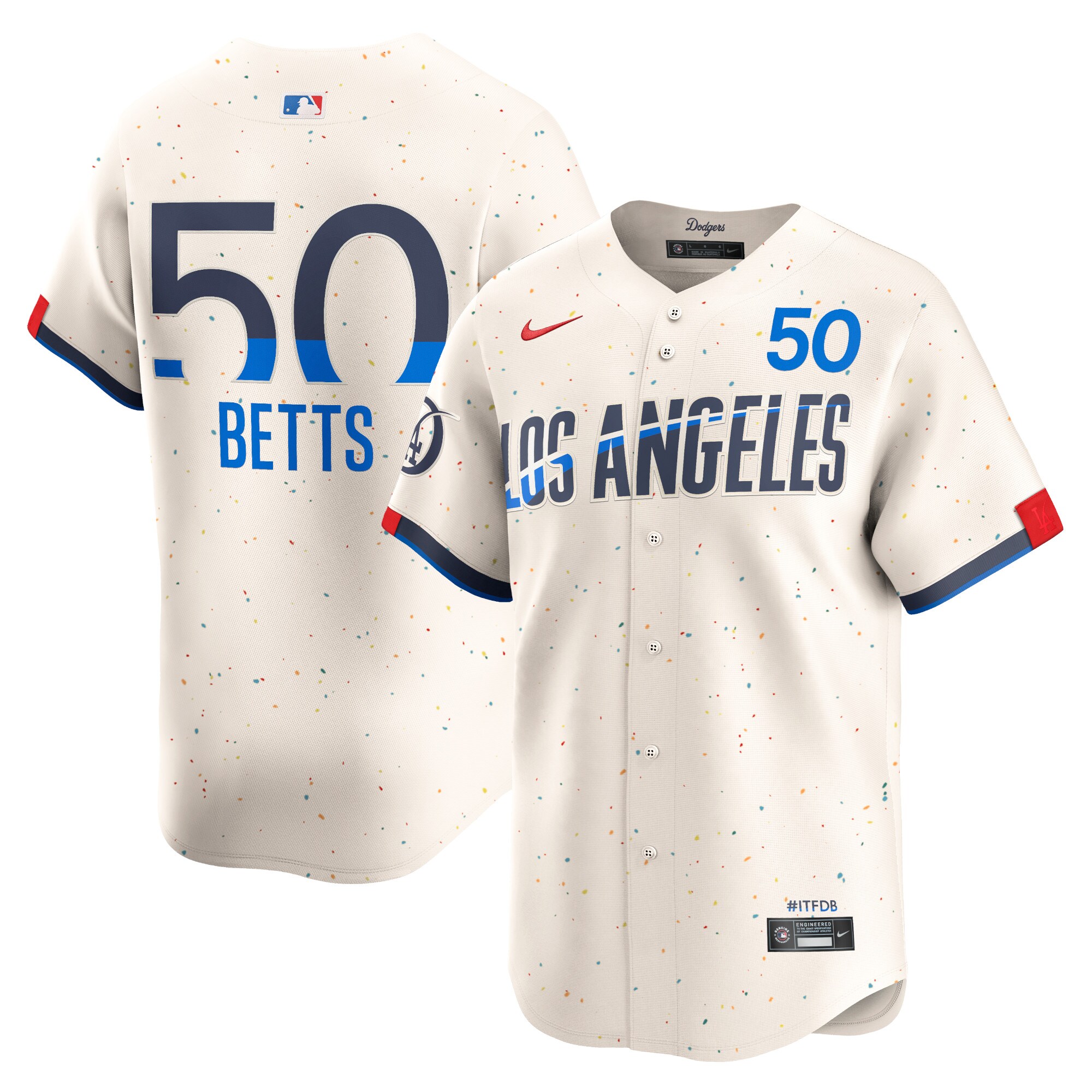 Los Angeles Dodgers Mookie Betts Cream 2024 City Connect Limited Player MLB Jersey Men's