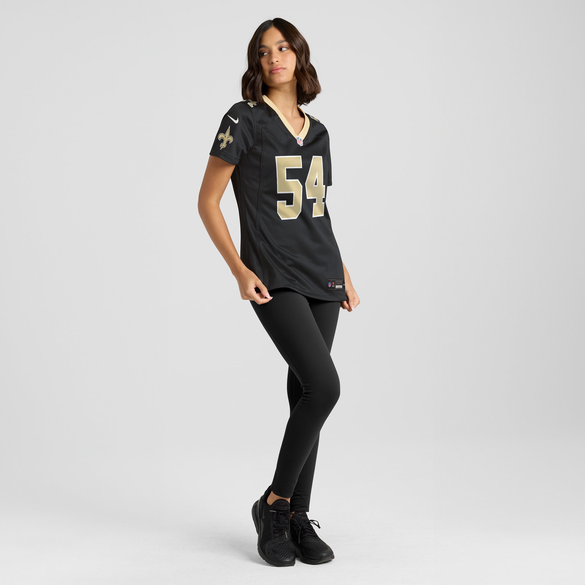 New Orleans Saints Taco Charlton Black Game Player NFL Jersey Women's