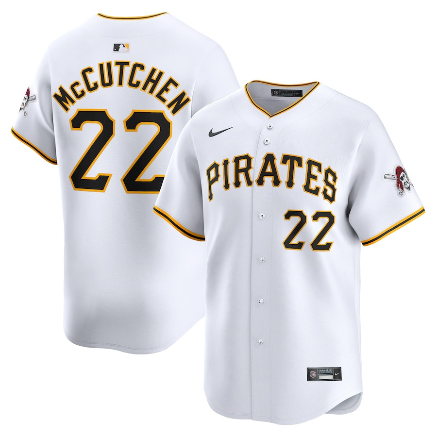 Andrew McCutchen 22 Pittsburgh Pirates Home Limited Player White MLB Jersey Men's