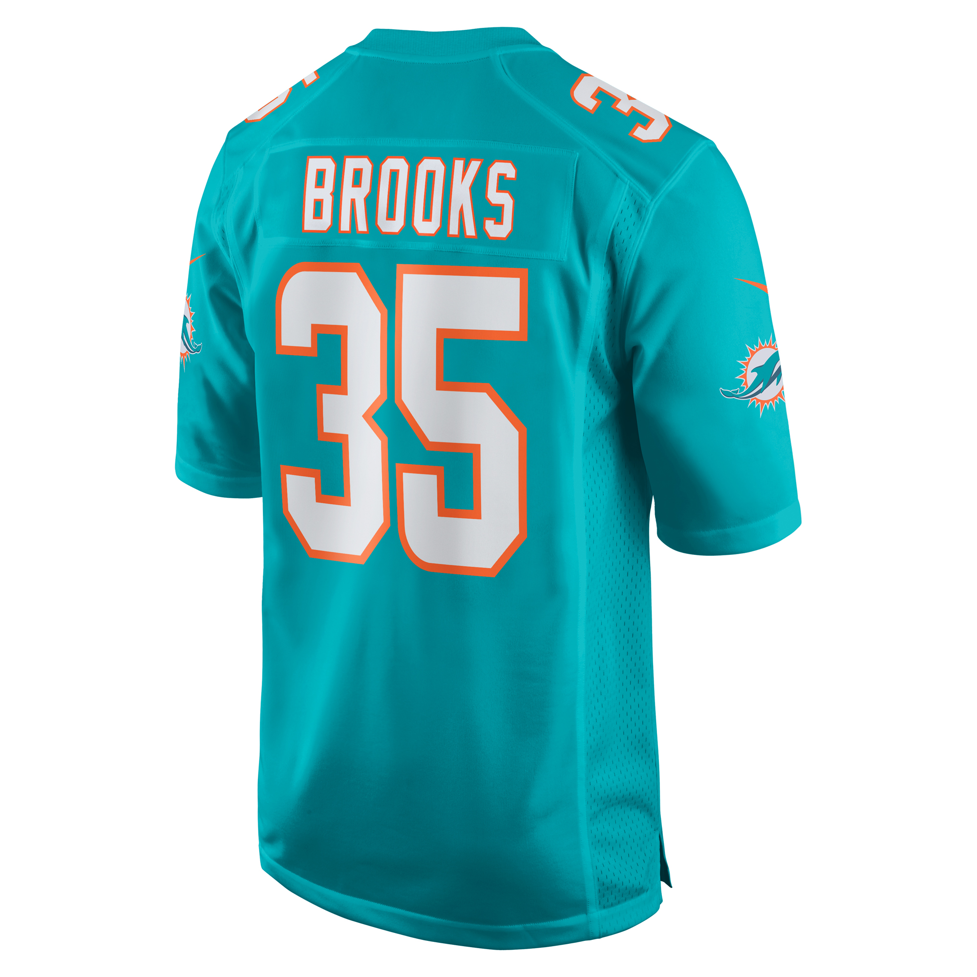 Miami Dolphins Christopher Brooks Aqua Team Game NFL Jersey Men's