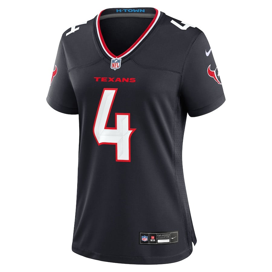 Mike Ford 4 Houston Texans Team Game Navy NFL Jersey Women's