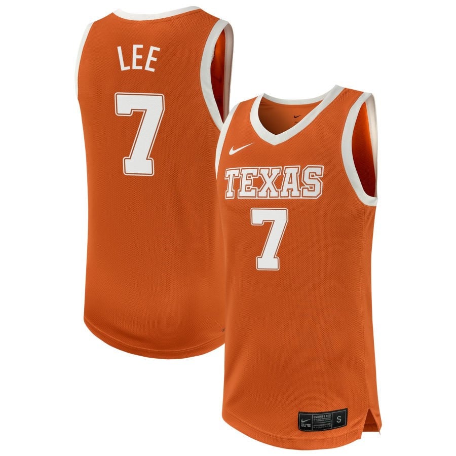 Jordan Lee 7 Texas Longhorn Unisex NIL Texas Orange NCAA Jersey Unisex
