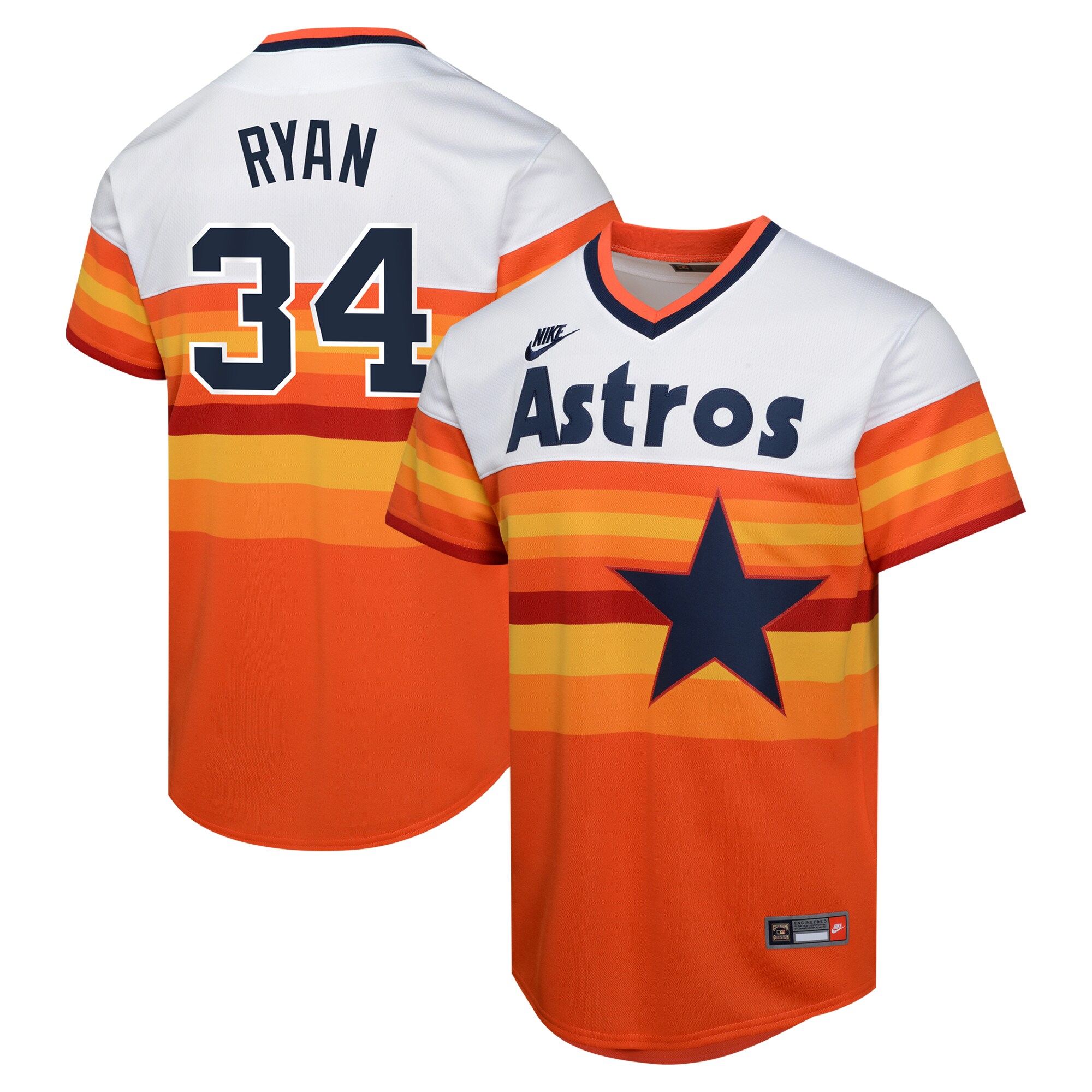 Houston Astros Nolan Ryan White Cooperstown Collection Limited Player MLB Jersey Youth