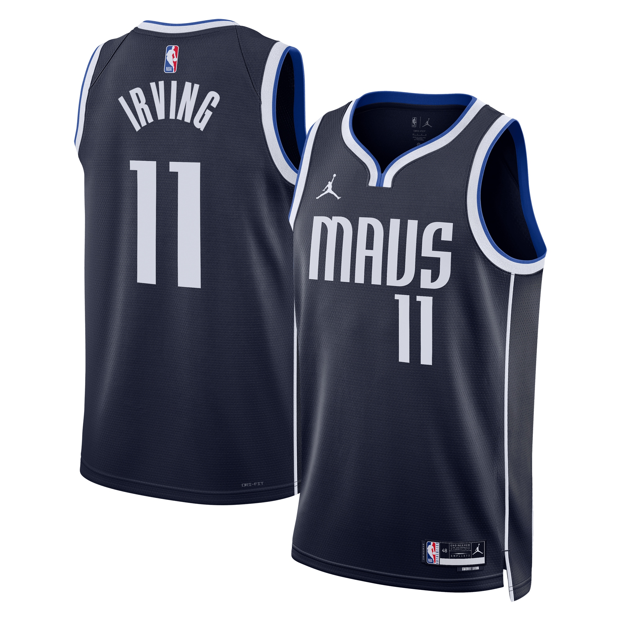 Dallas Mavericks Jordan Statement Edition Swingman Navy Kyrie Irvin Unisex NBA Jersey Unisex