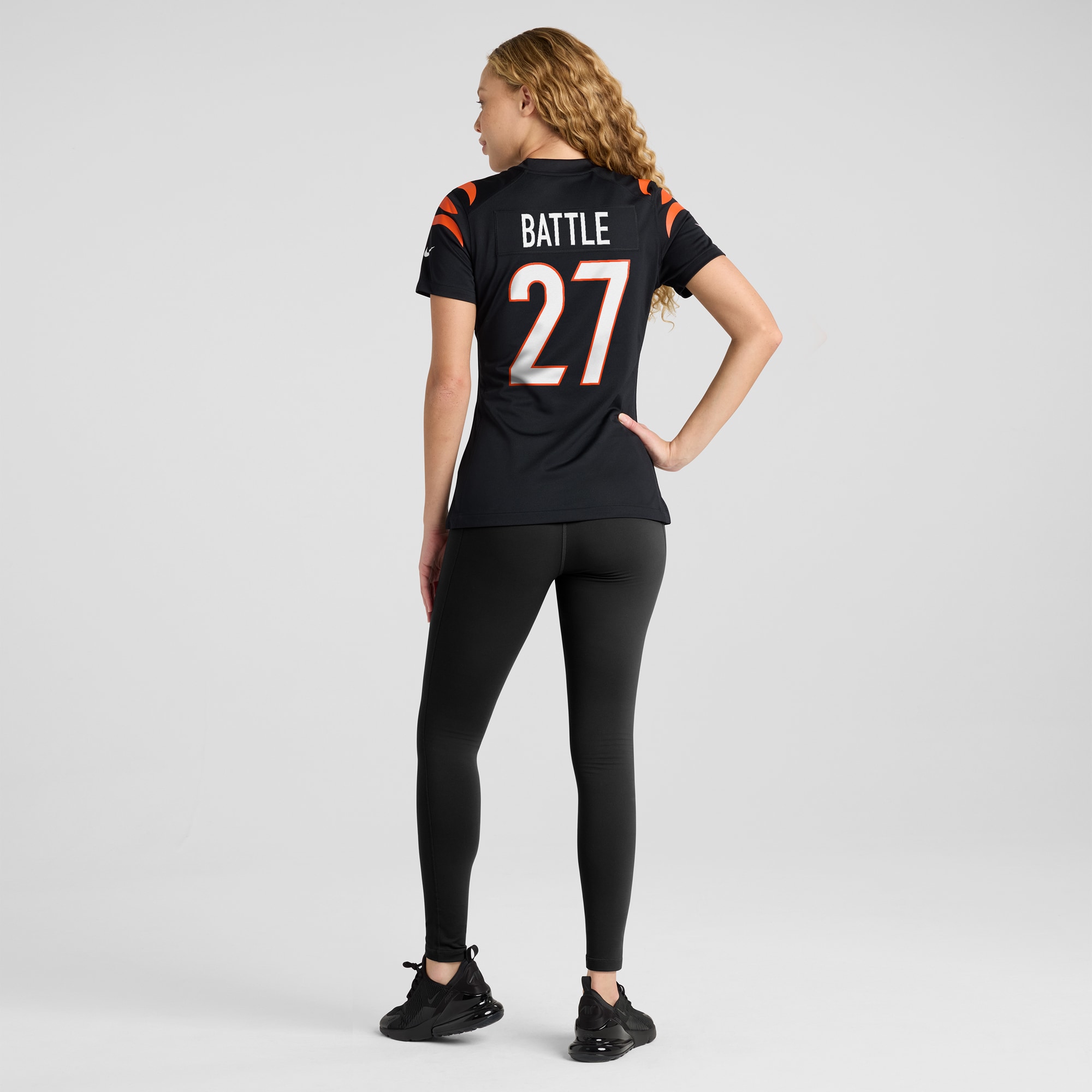 Cincinnati Bengals Battle Black Team Game NFL Jersey Women's