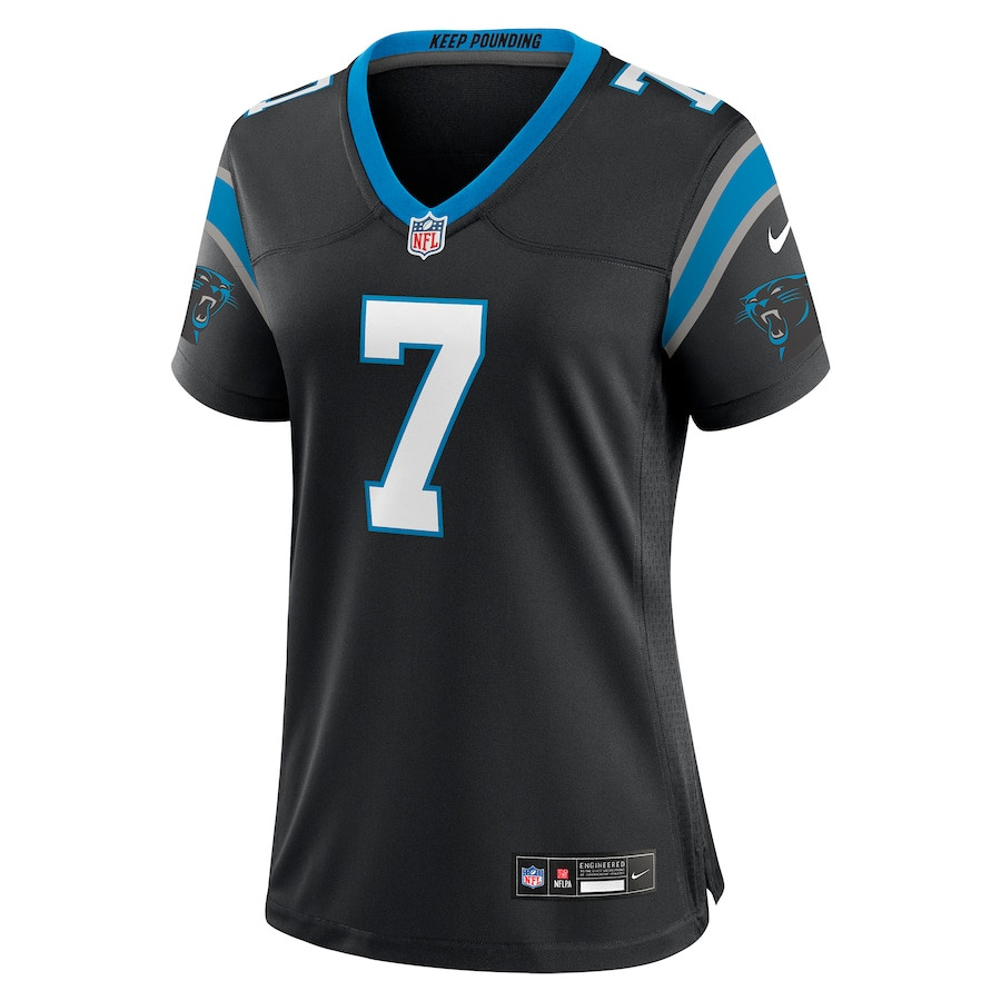 Jadeveon Clowney 7 Carolina Panthers Game Black NFL Jersey Women's