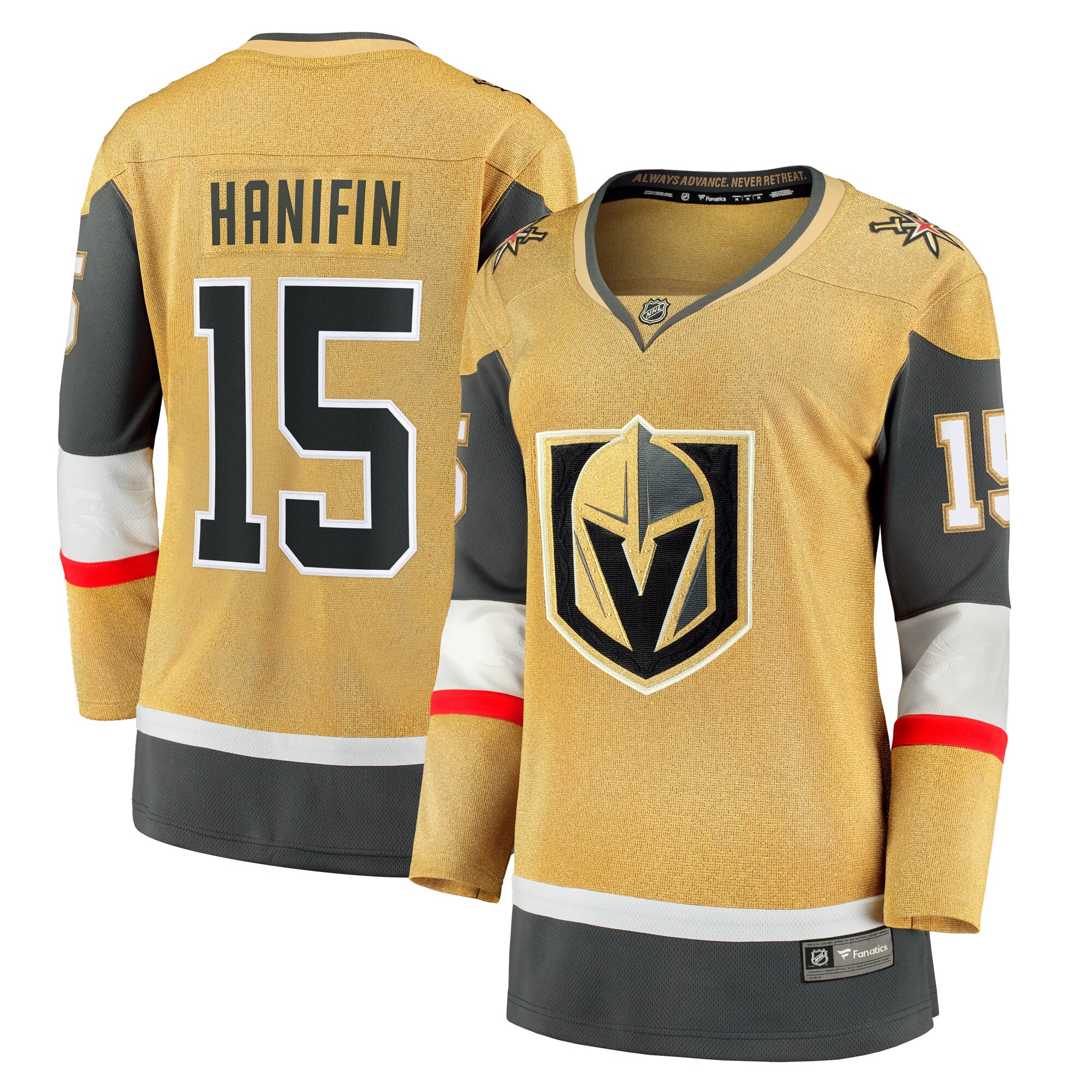 Vegas Golden Knights Noah Hanifin Gold Home Breakaway NHL Jersey Women's