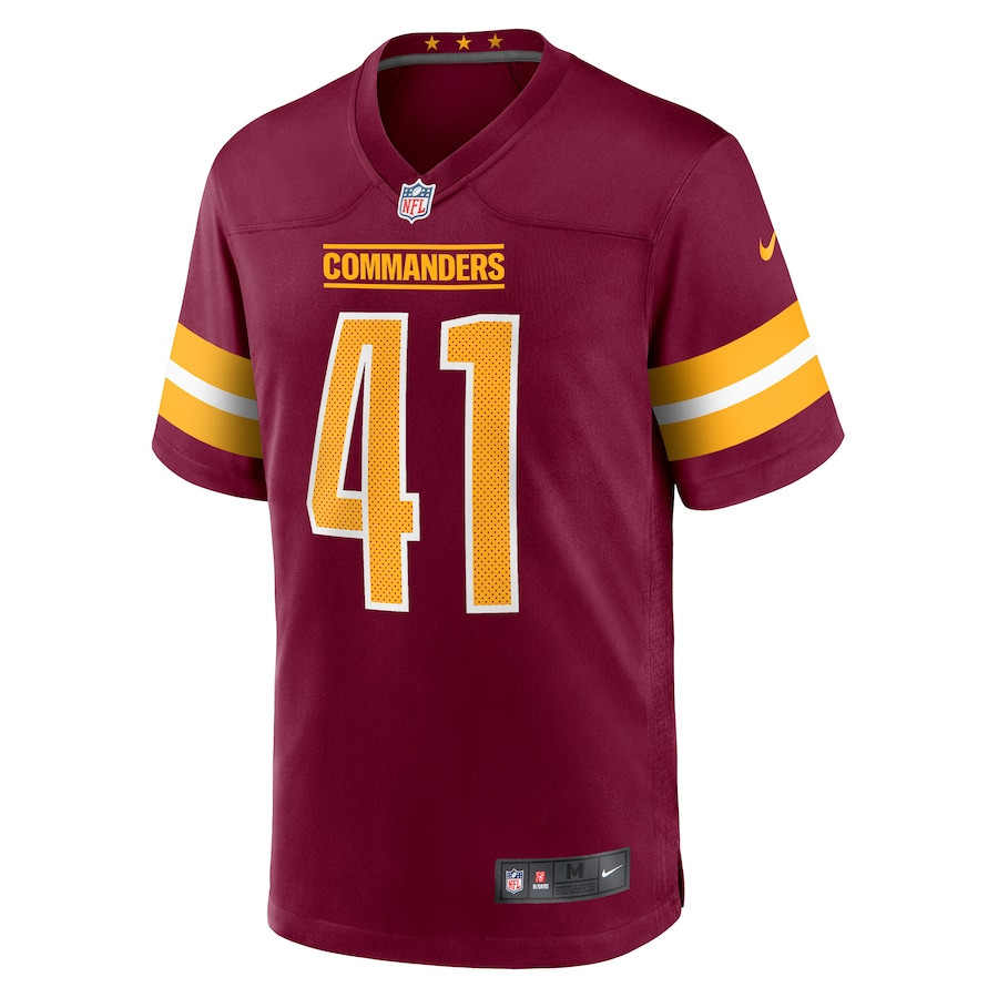 Colson Yankoff 41 Washington Commanders Game Burgundy NFL Jersey Men's