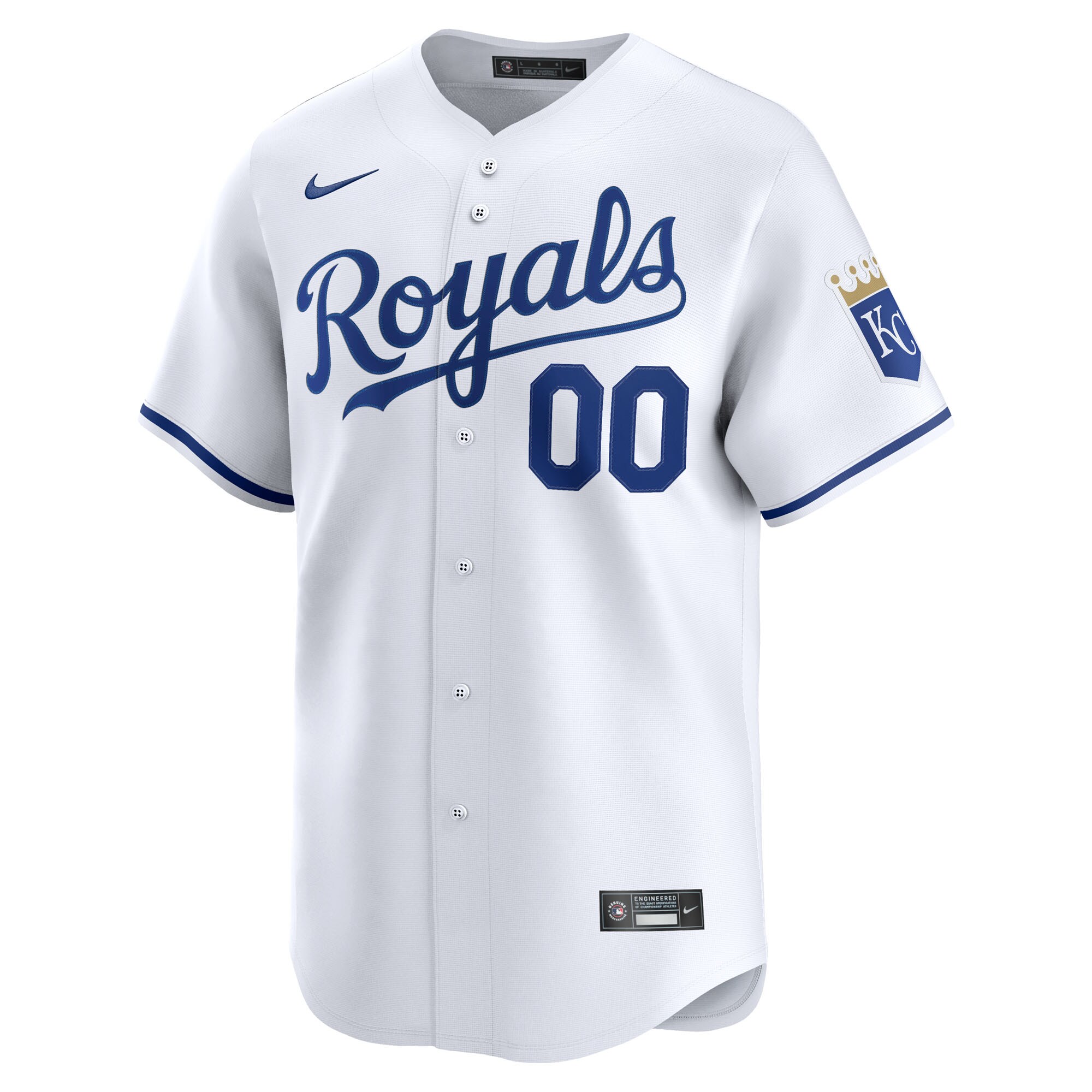 Kansas City Royals White Home Limited Custom MLB Jersey Men's