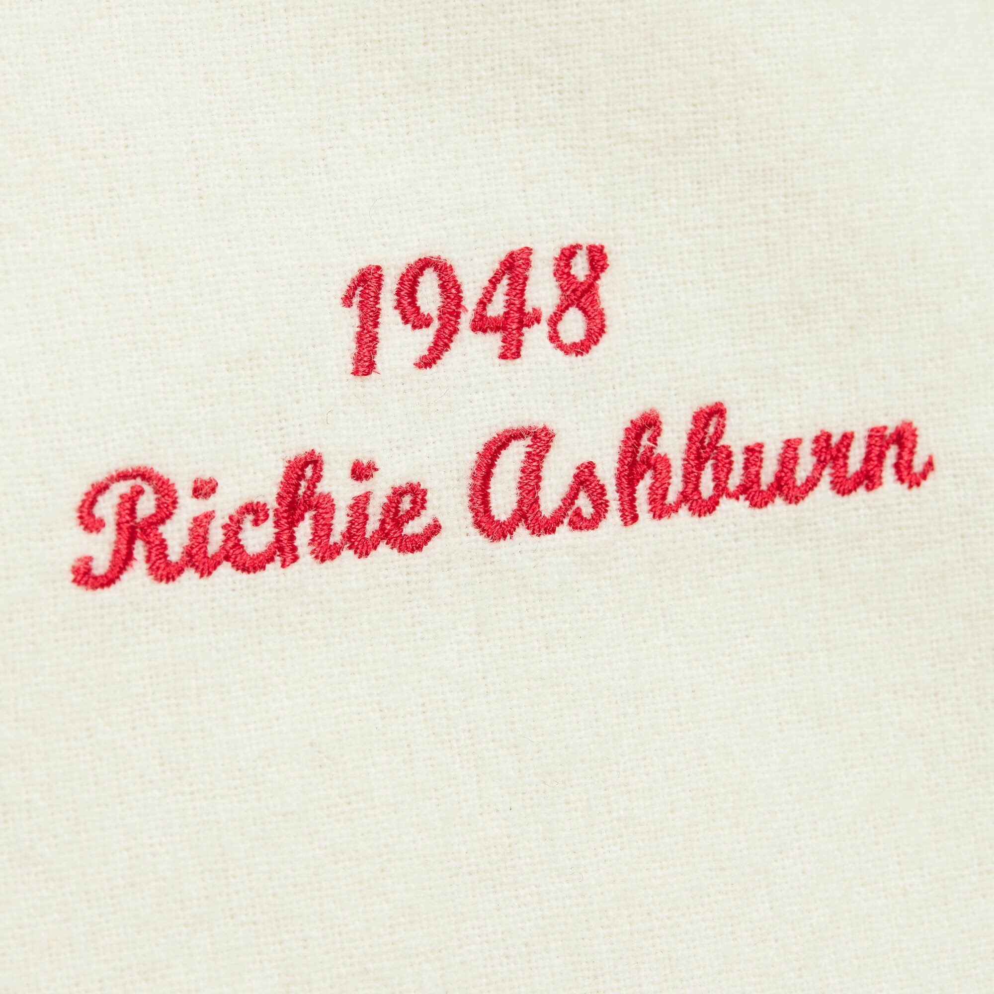 Philadelphia Phillies Richie Ashburn Mitchell Ness Cream Cooperstown Collection 1948 MLB Jersey Men's
