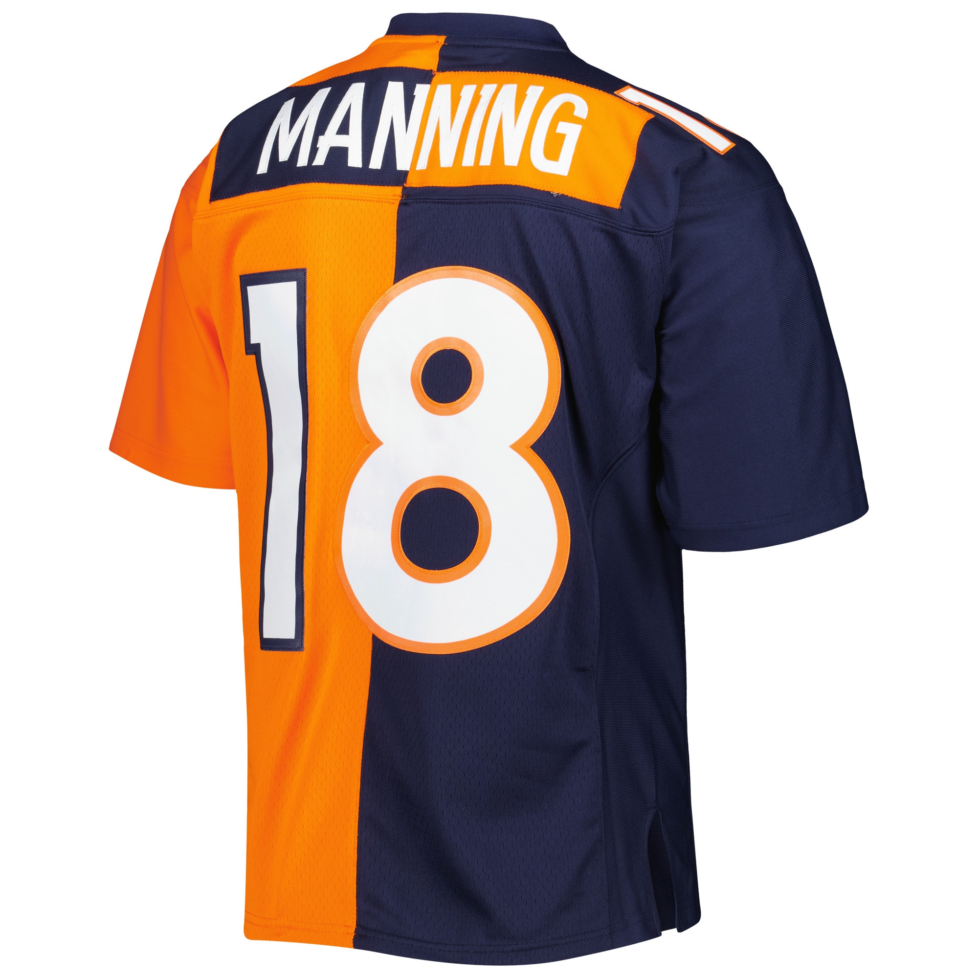 Denver Broncos Peyton Manning Mitchell Ness Navy/Orange 2015 Split Legacy NFL Jersey Men's