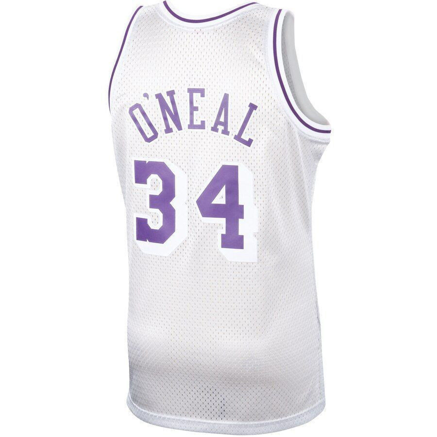 Shaquille O'neal Los Angeles Lakers Mitchell Ness Hardwood Classics Platinum Swingman NBA Jersey Men's