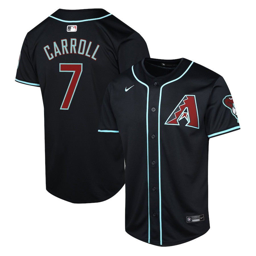 Corbin Carroll 7 Arizona Diamondbacks Alternate Limited Black MLB Jersey Youth