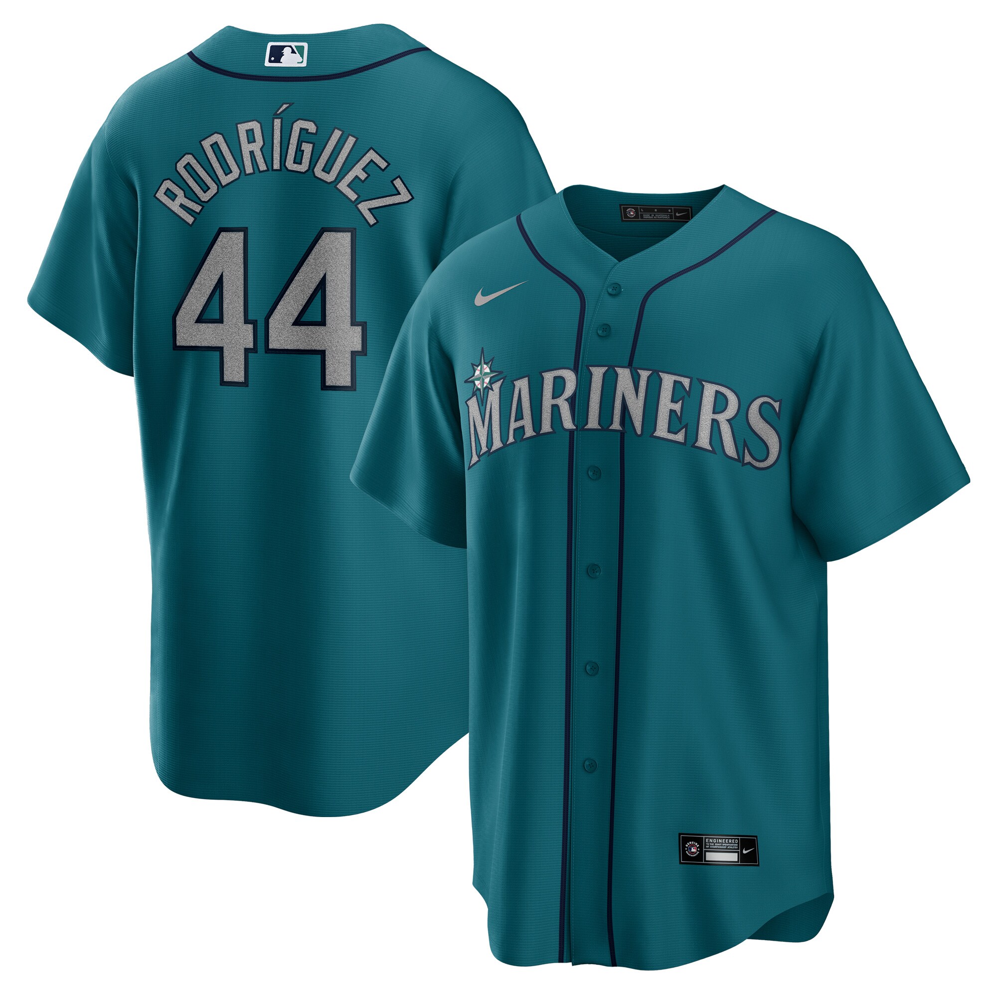Seattle Mariners Julio Rodriguez Aqua Official Player MLB Jersey Men's