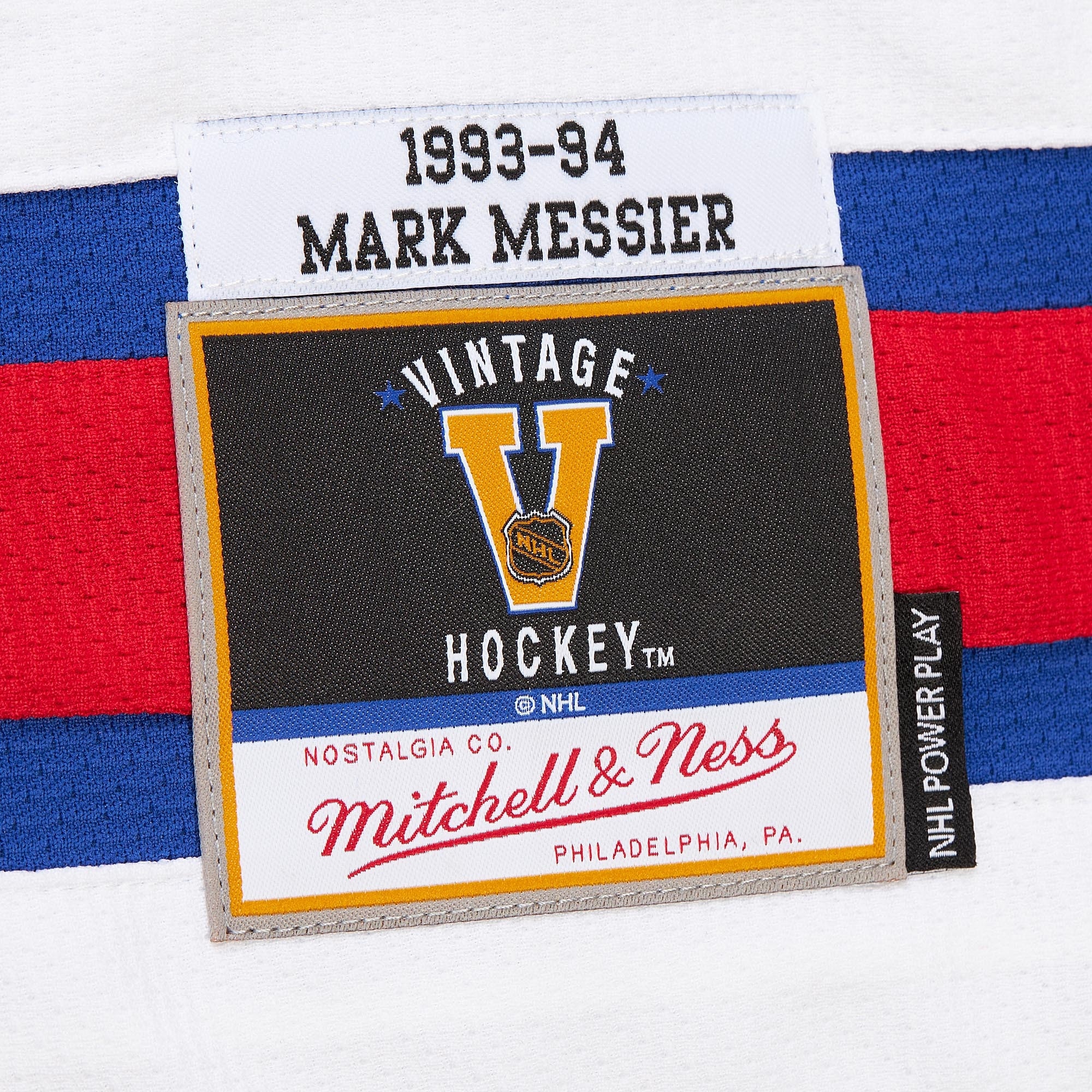 New York Rangers Mark Messier Mitchell Ness Blue Big Tall 1993/94 Blue Line 2.0 NHL Jersey Men's