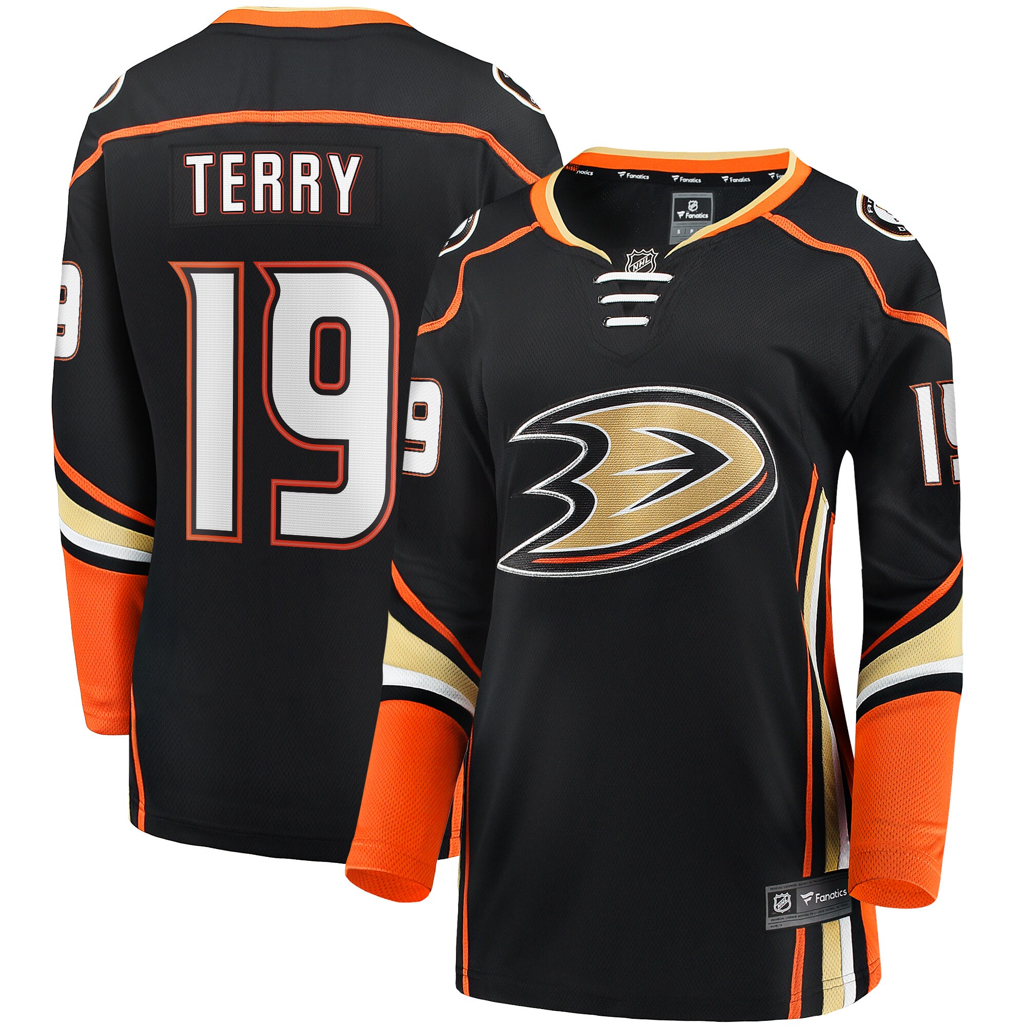 Anaheim Ducks Troy Terry Black Home Team Breakaway Player NHL Jersey Women's