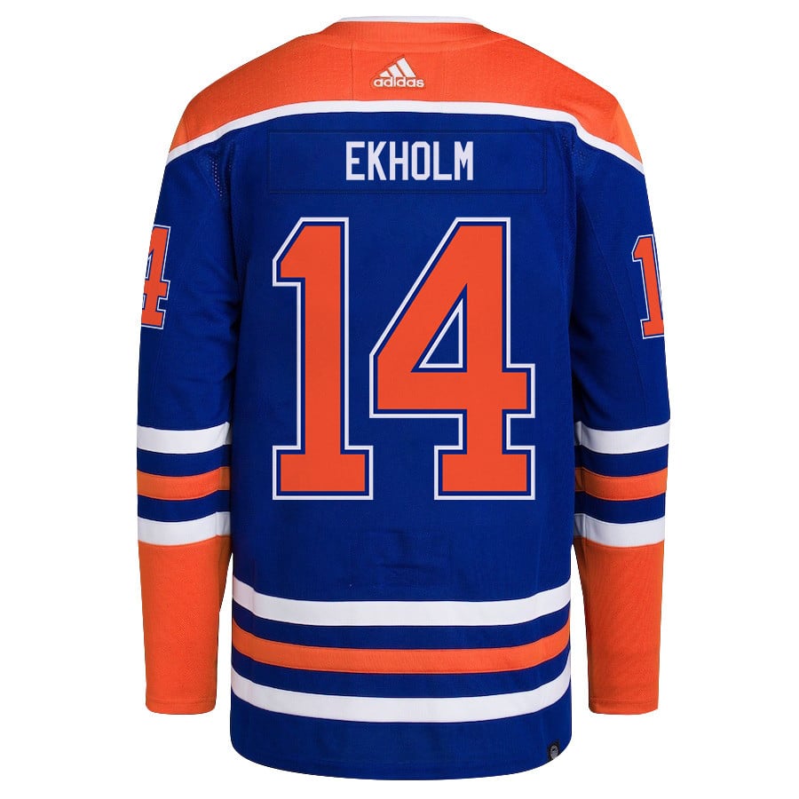 Mattias Ekholm 14 Edmonton Oilers 2024 Playoffs Patch Home Men NHL Jersey Men's