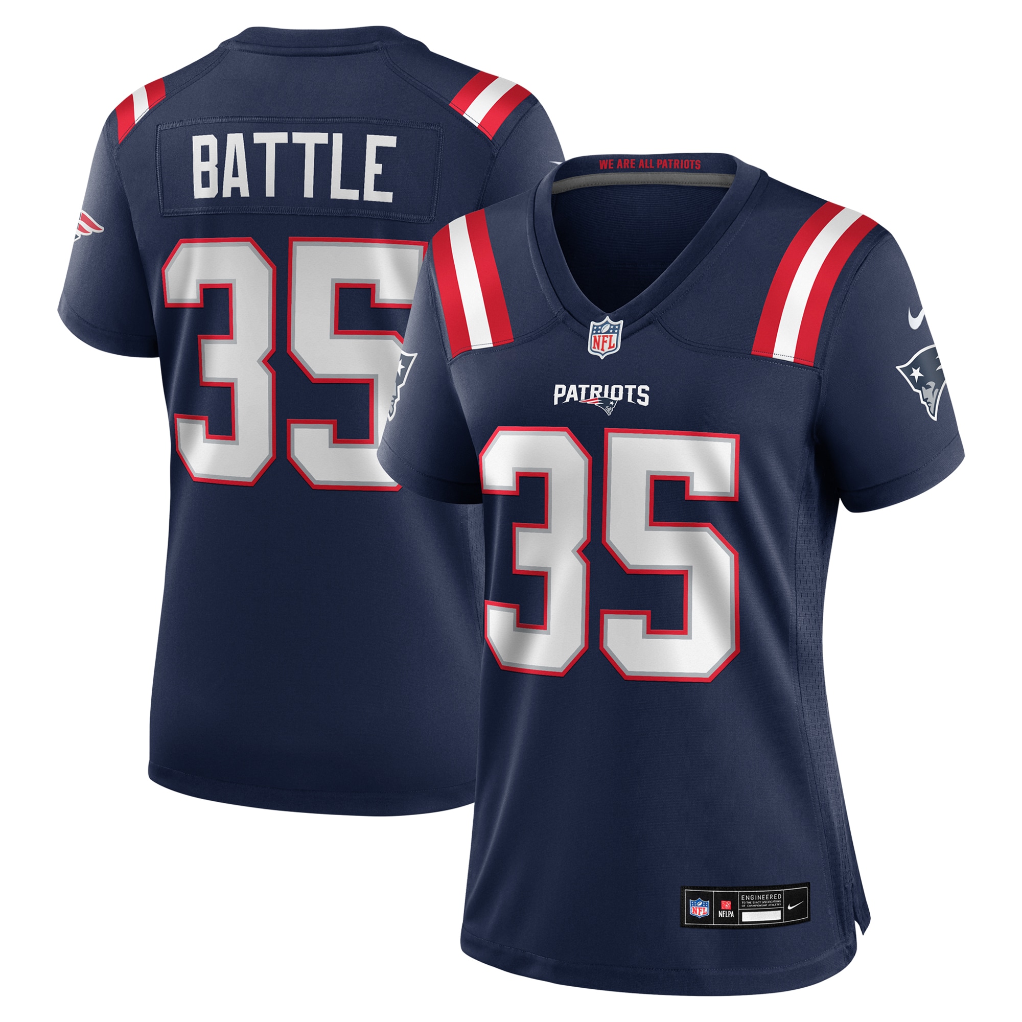 New England Patriots Miles Battle Navy Game NFL Jersey Women's