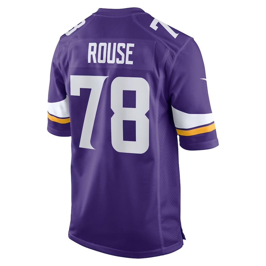 Walter Rouse 78 Minnesota Vikings Game Purple NFL Jersey Men's