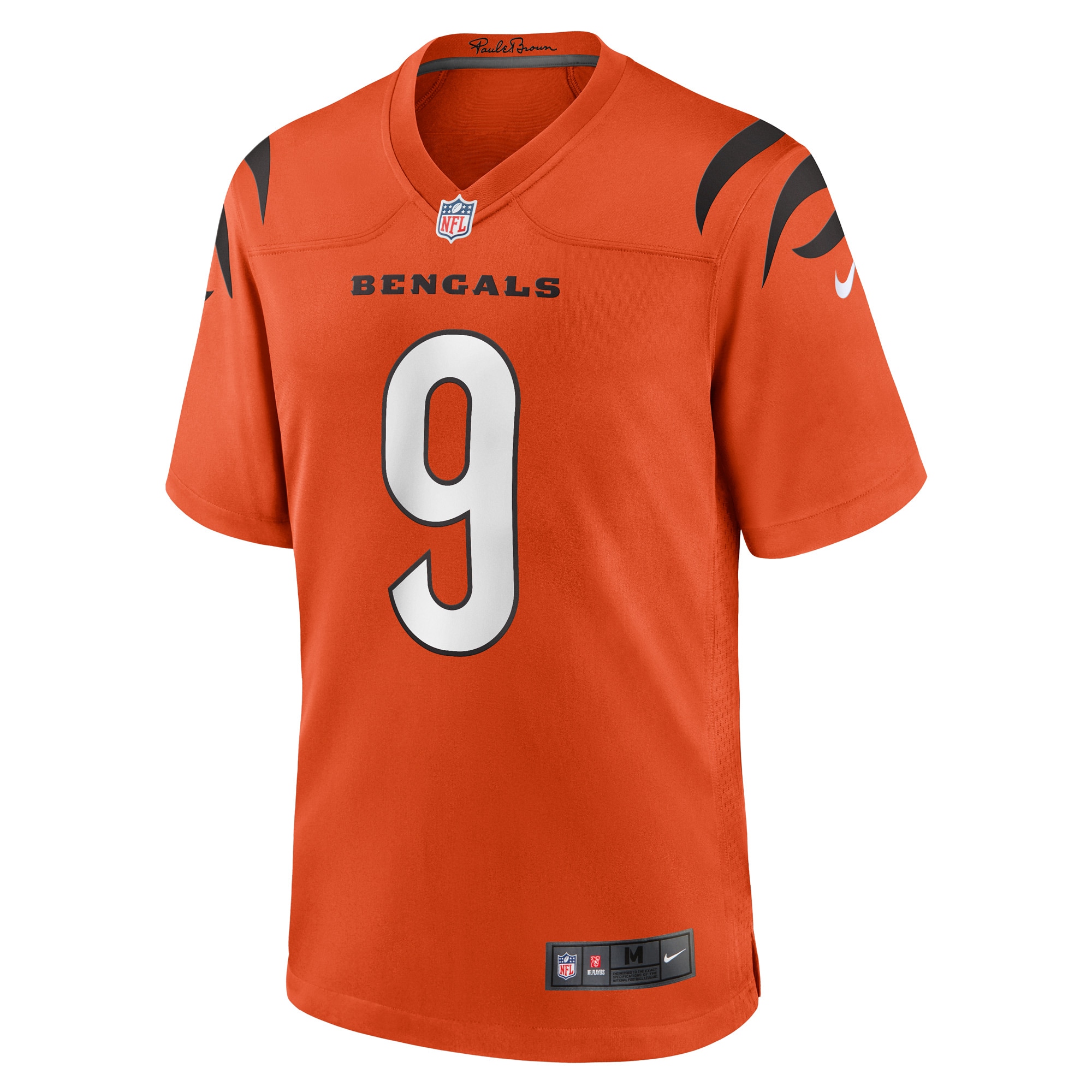 Cincinnati Bengals Joe Burrow Orange Game NFL Jersey Men's