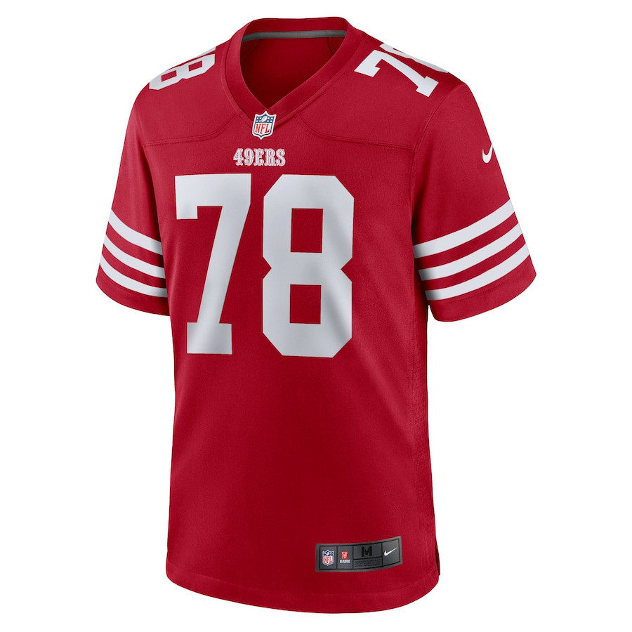Ben Bartch 78 San Francisco 49ers Game Scarlet NFL Jersey Men's