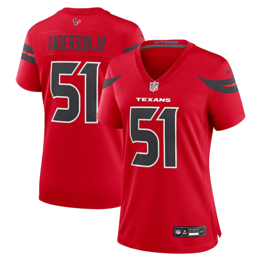 Will Anderson Jr. 51 Houston Texans Alternate Game Red NFL Jersey Women's