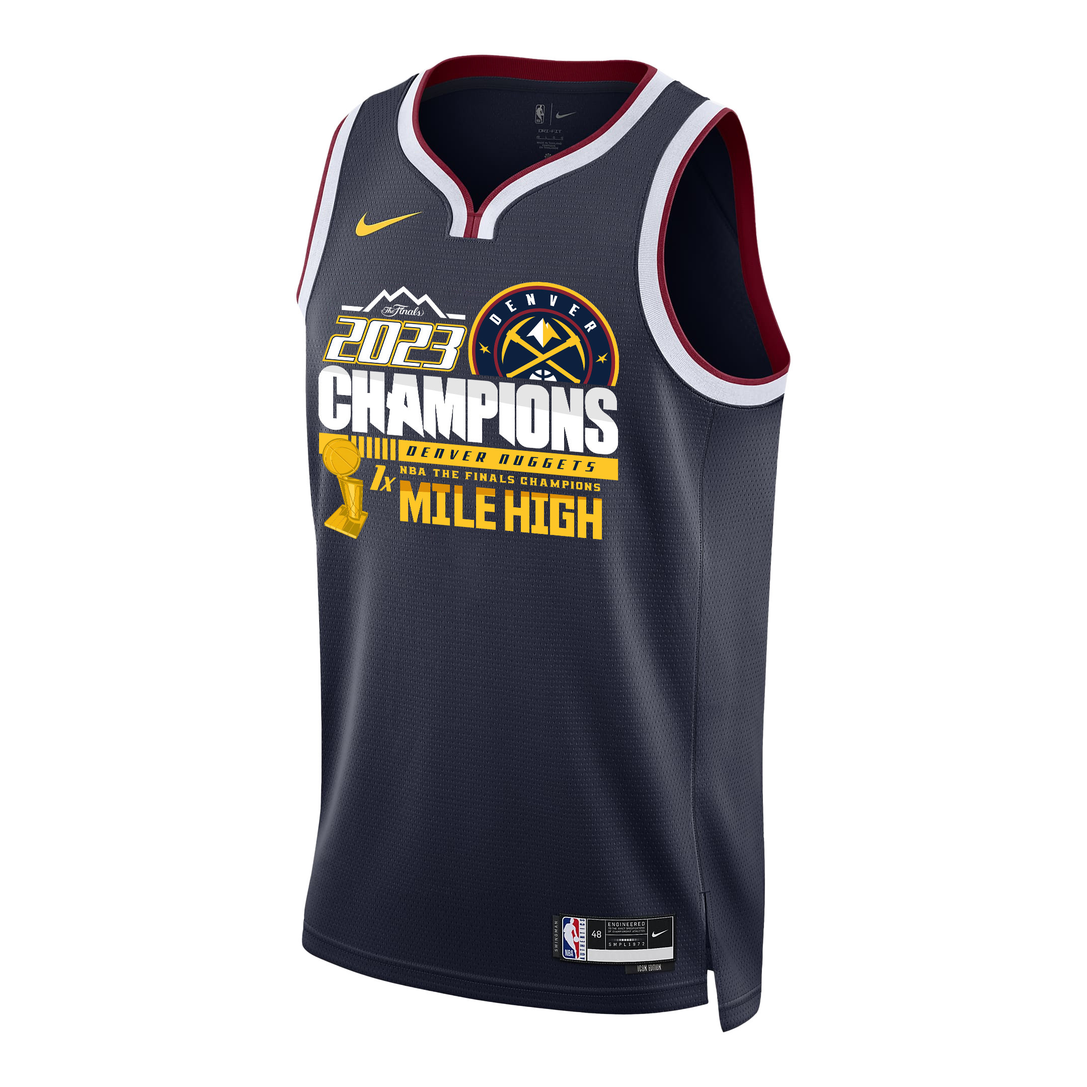 Denver Nuggets 1st Mile High Champions The Finals 2023 Swingman Black NBA Jersey Men's