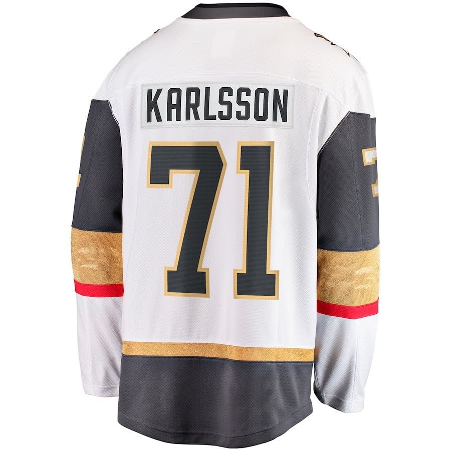 William Karlsson 71 Vegas Golden Knights 2023 Stanley Cup Final Away Breakaway Player White NHL Jersey Men's