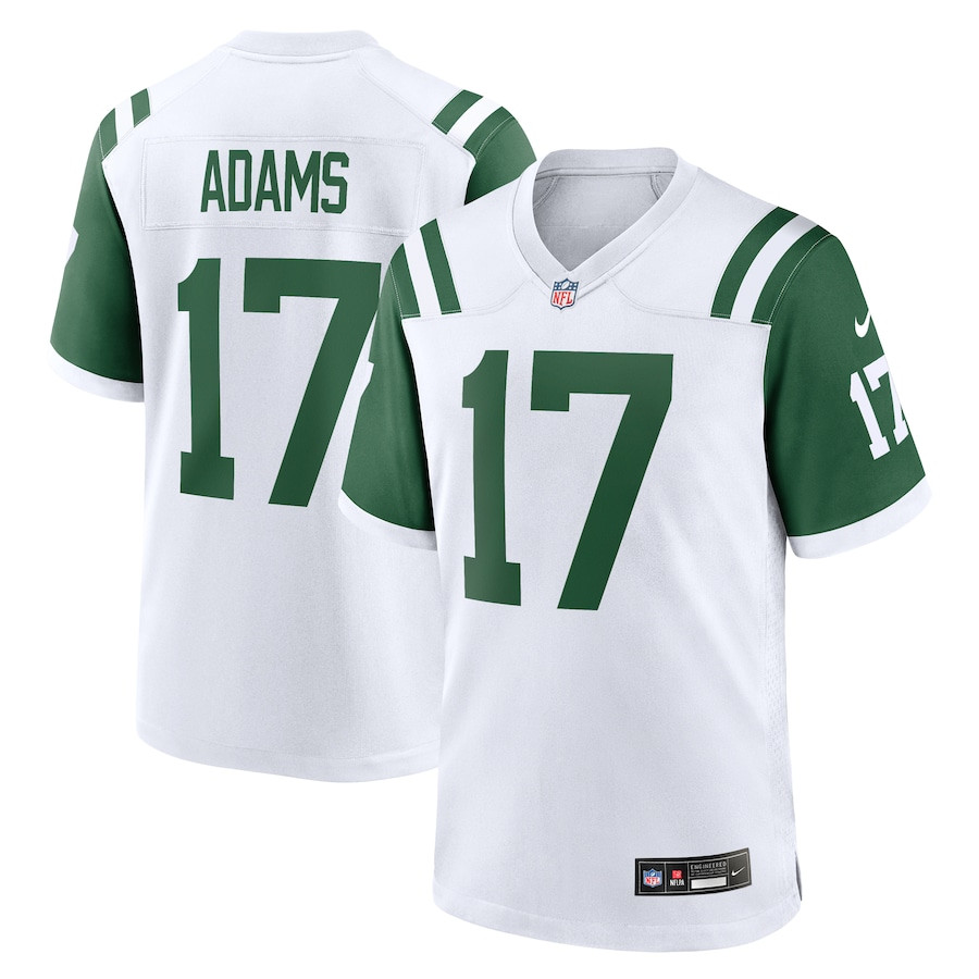 Davante Adams 17 New York Jets White Classic Alternate Game Men NFL Jersey Men's