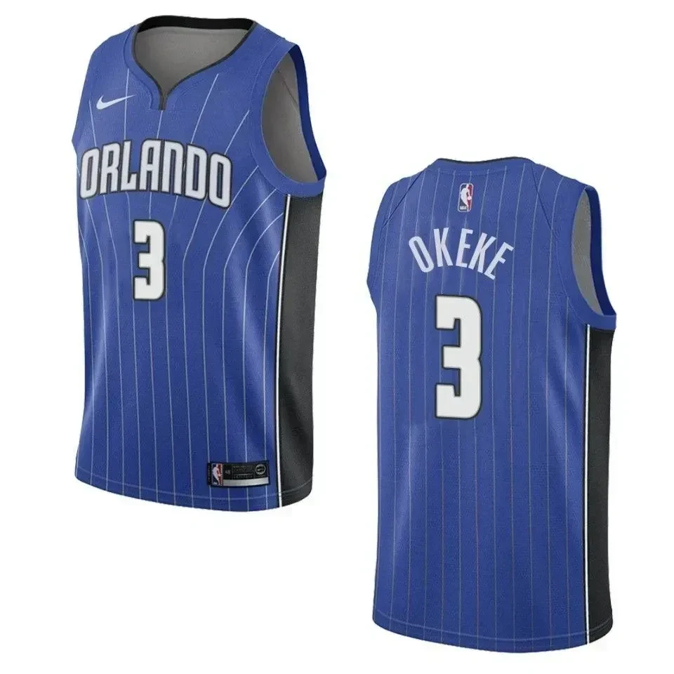 Orlando Magicc 3 Chuma Okeke Icon Swingman Blue NBA Jersey Men's